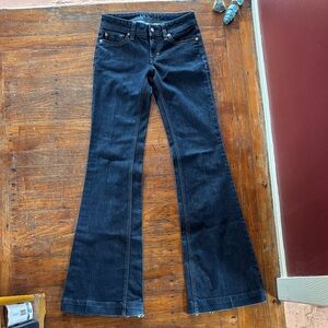 DL1961 Women's Flare/Bell Bottom Jeans in Deep Blue